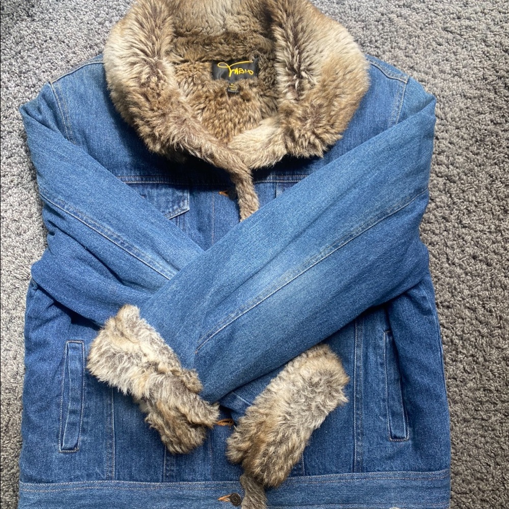 Fabio Jean Jacket with Fur Lining